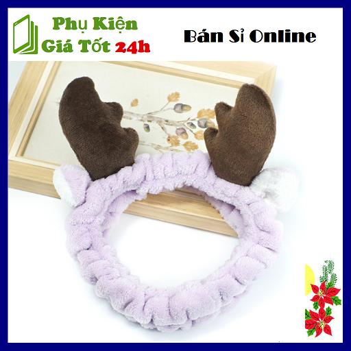 [HCM]Băng Đô Tuần Lộc Vải Nhung Dày Chắc Chắn Mềm Mịn Siêu Bền Co Giãn Tốt Đường May Tỉ Mỉ Thiết Kế Đáng Yêu