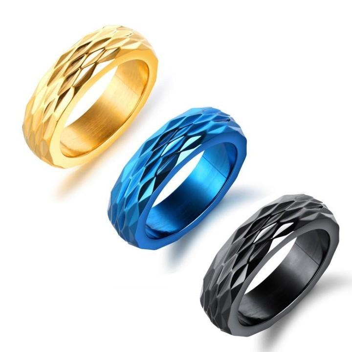 Nhẫn Nam Cá Tính Titan Không Đen TT 1266