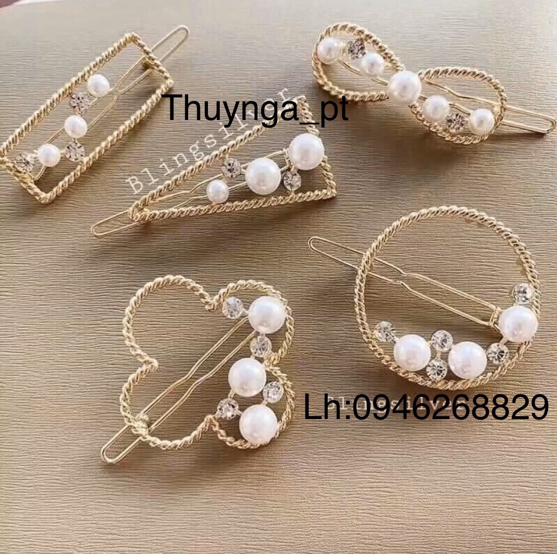 Bộ 5 kẹp tóc nữ Hàn Quốc