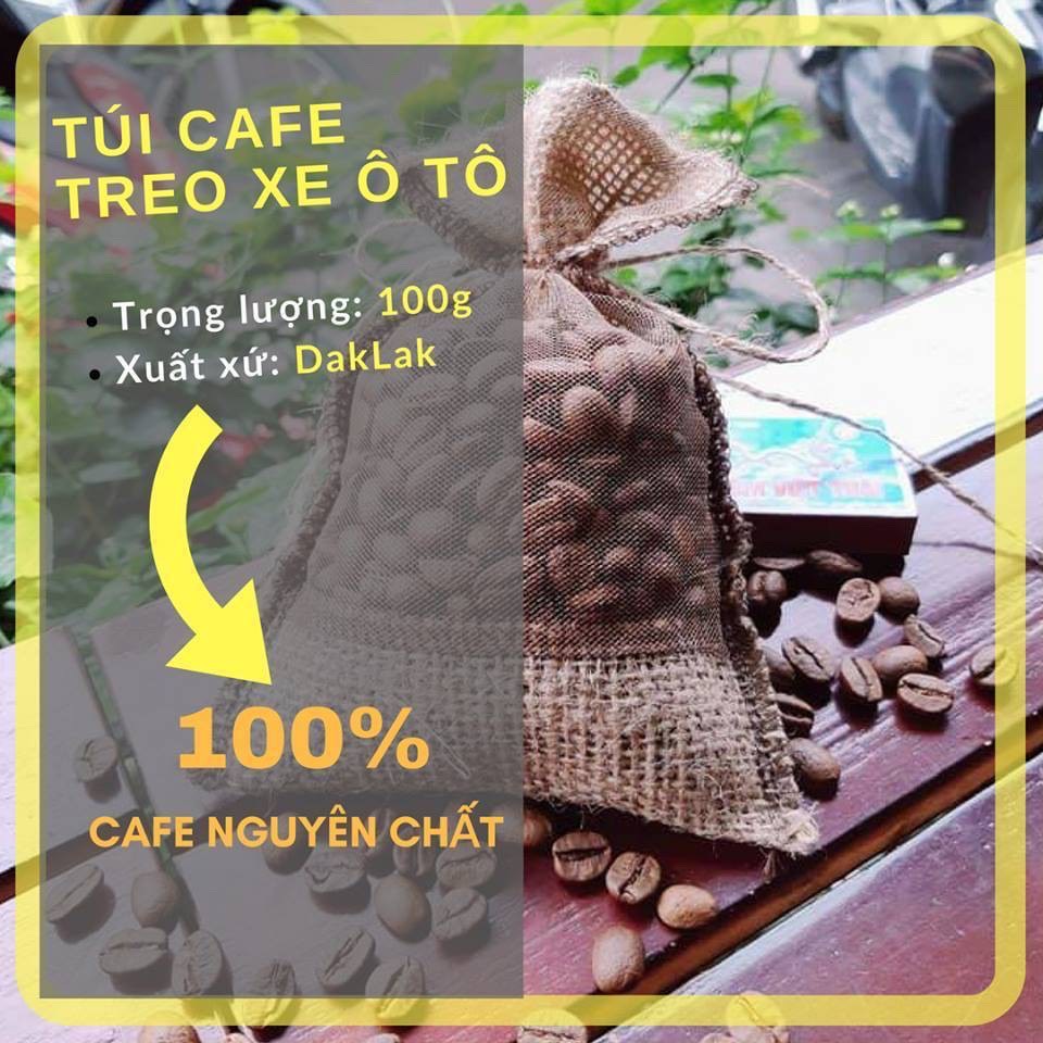 Túi thơm hạt cafe treo xe ô tô cao cấp