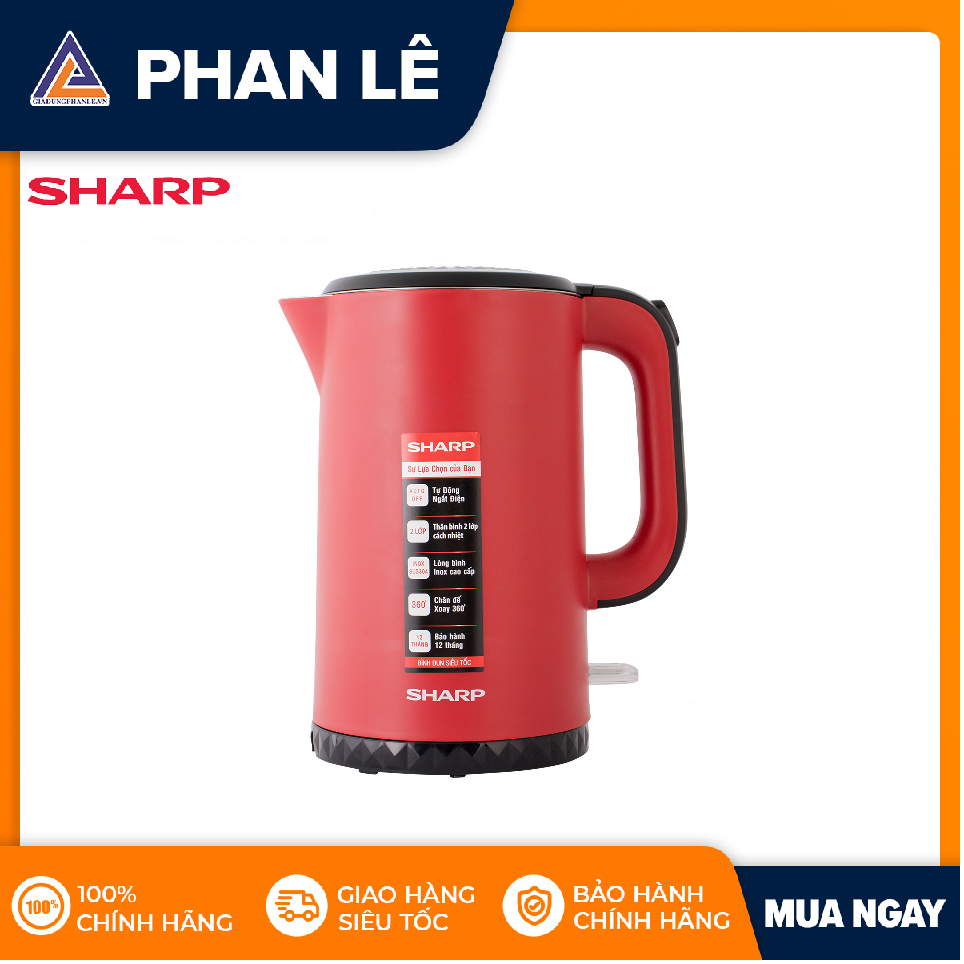 Bình đun siêu tốc Sharp EKJ-17EVPS 1.8 lít (4 màu)