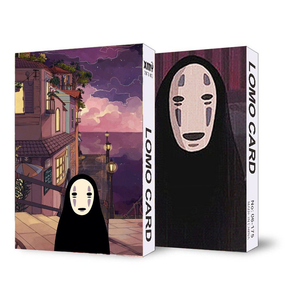 Hộp ảnh lomo in hình vô diện totoro bồ hóng ghibli spirited away my neighbor totoro 30 tấm chibi anime