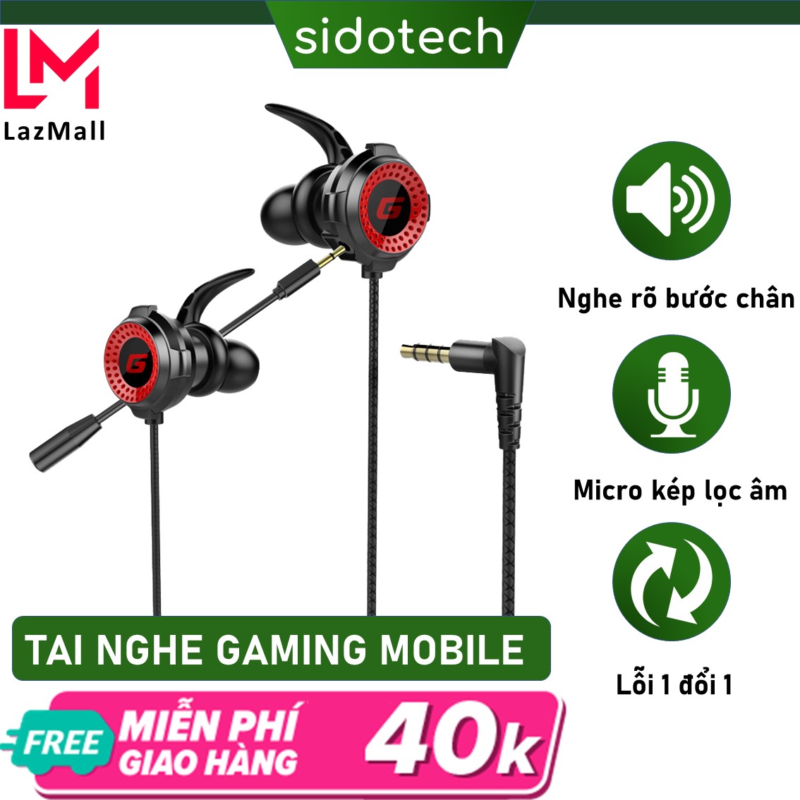 Gaming Headset phone sidotech G11 plus with mic 360 degrees included holster Jack 3.5mm volume case dedicated gaming pug mobile speed war lmht, union Army on the phone for professional gamers belongs to series gaming headset