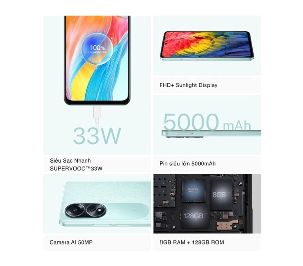 Điện thoại OPPO A58 (6GB/128GB) - Hàng Chính Hãng