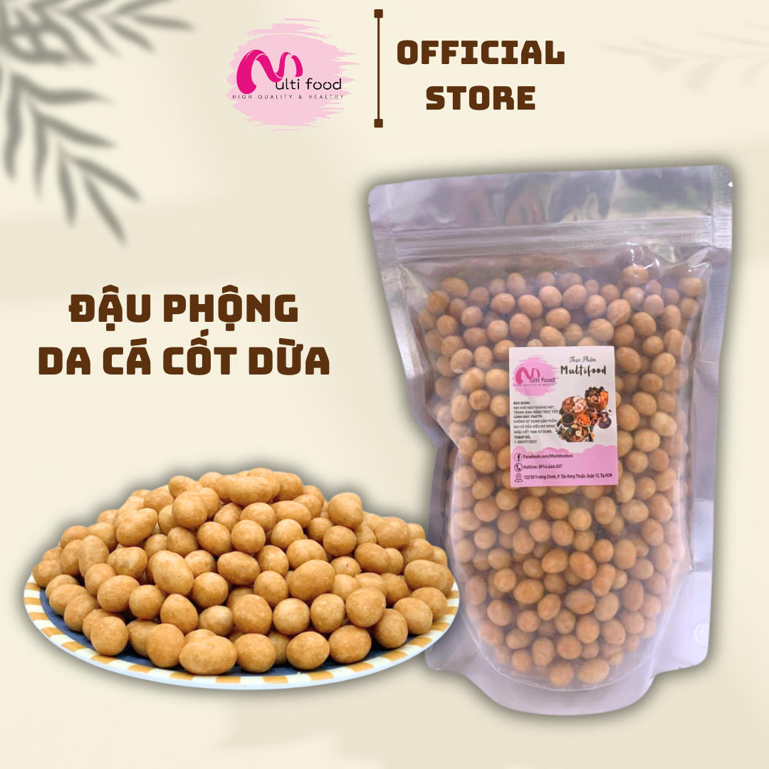 1kg đậu phộng da cá cốt dừa - multifood