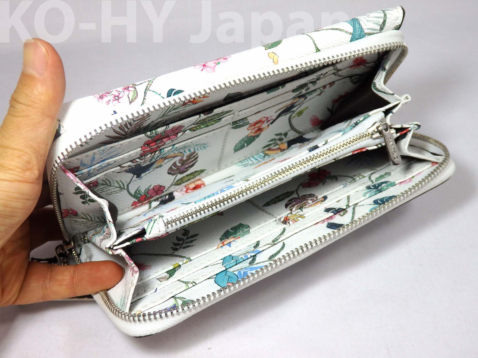 [HCM]Ví thời trang PARFOIS Tropical long wallet-white