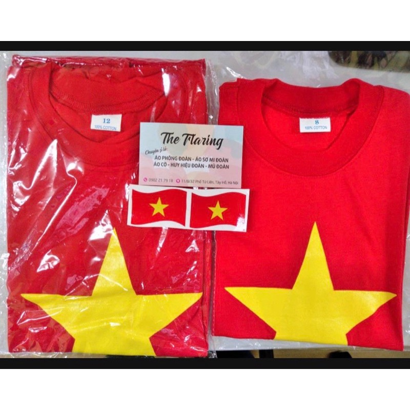 ÁO CỜ ĐỎ SAO VÀNG CHẤT COTTON