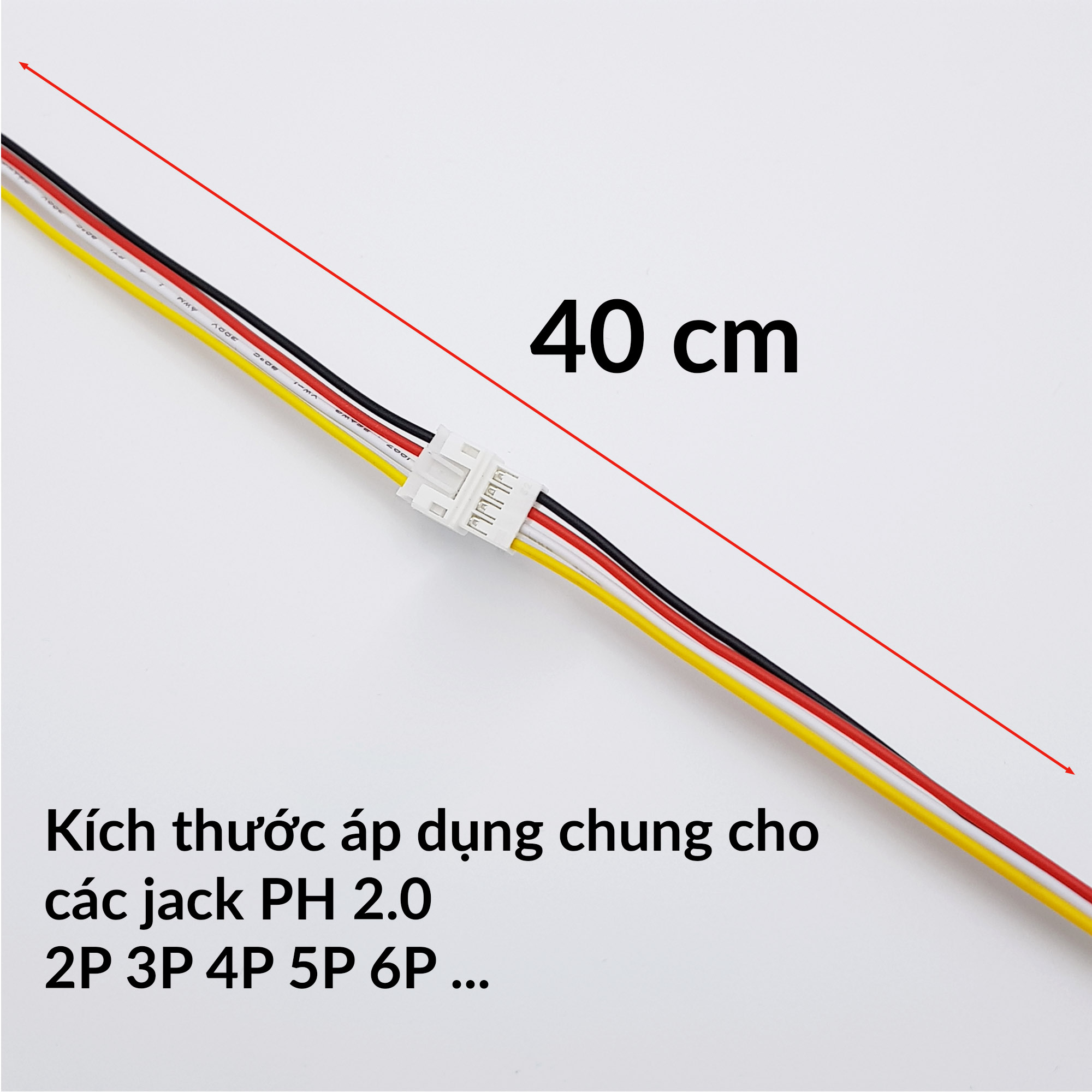 Cặp dây Bus PH2.0mm dài 40cm 2P/3P/4P/5P/6P