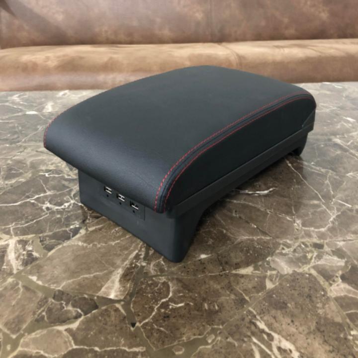 [Màu đen] Hộp Tỳ Tay Dùng Cho Xe Mitsubishi Xpander - 3 Cổng USB