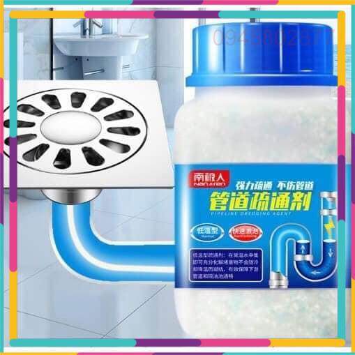 Bột thông cống, bồn cầu lọ vuông đa năng - cực mạnh, phân hủy mọi đồ ăn rác thải- Lọ bột thông cống siêu hiệu quả tiện lợi