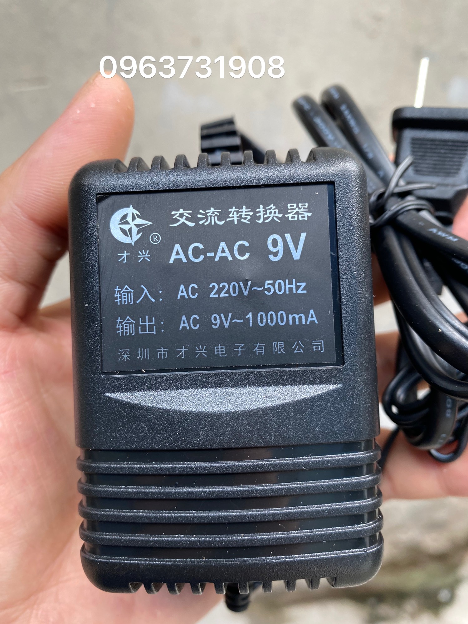 Cục nguồn ac 9v~1000ma hàng cao cấp