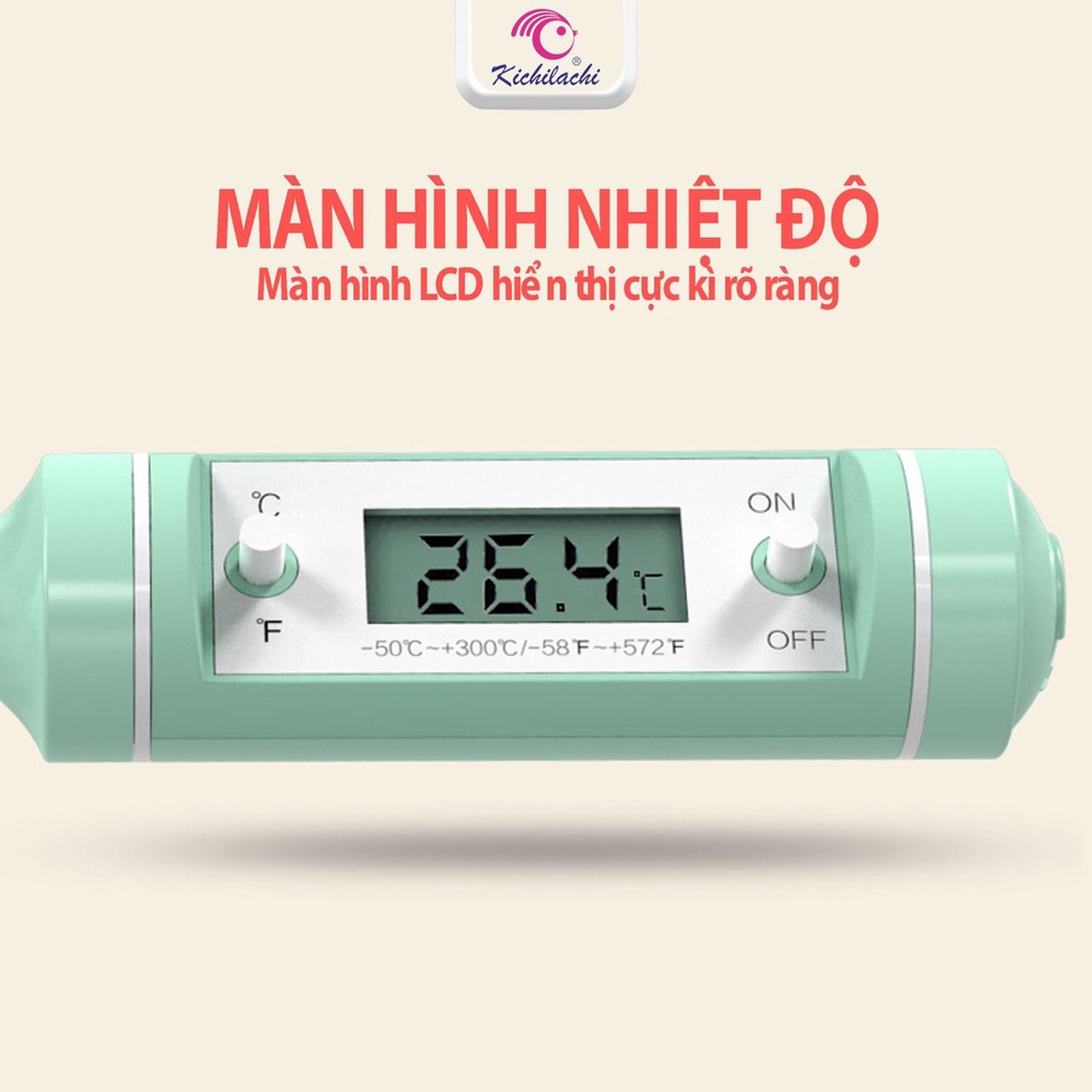 Que đo nhiệt độ sữa  và thức ăn dặm cho bé Kichilachi