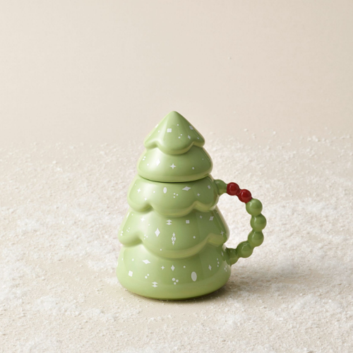 Cốc Sứ Mug Starbucks 12Oz  Festive Tree