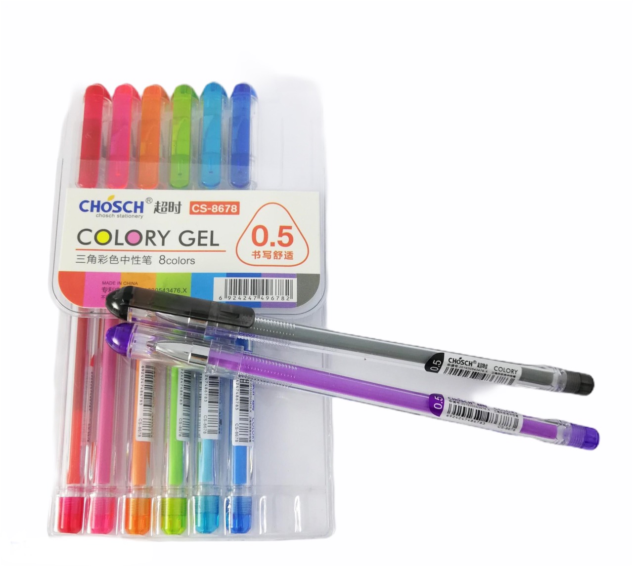 Vỉ 8 cây viết nước gel CHOSCH CS - 8678