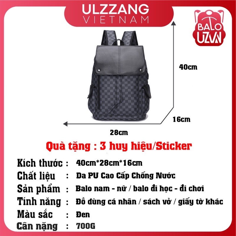 Balo da nam nữ đi học Ulzzang basic chống nước cặp du lịch Unisex Hàn Quốc đựng laptop cho học sinh, sinh viên BL27