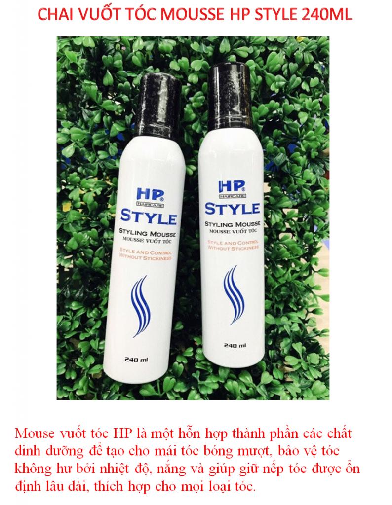 Mousse vuốt tóc HP style 240ml Xanh