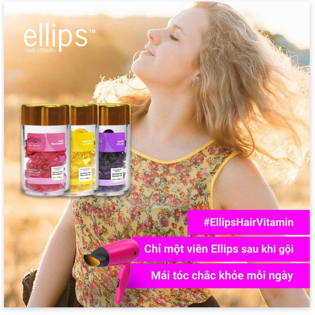 Serum Dưỡng Tóc Ellips Vitamin Cho Tóc Nhuộm 6 Viên