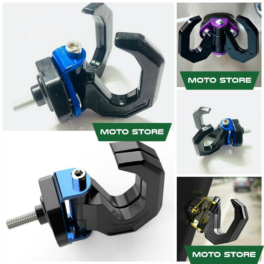 Móc Treo Đồ Xe Máy (2 Móc Nhôm Xoay 180 độ)