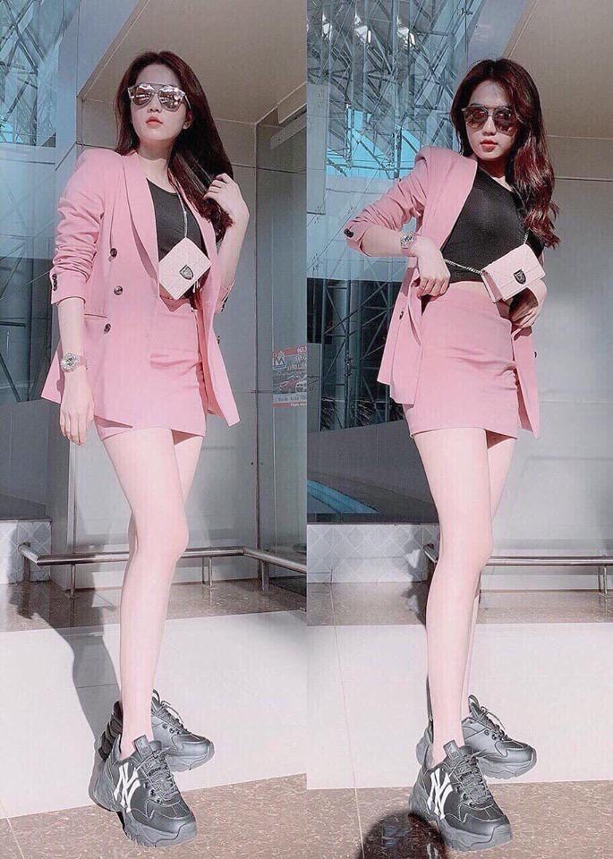 [HCM]Set Bộ Nữ 3 Món Màu Hồng Thời Trang