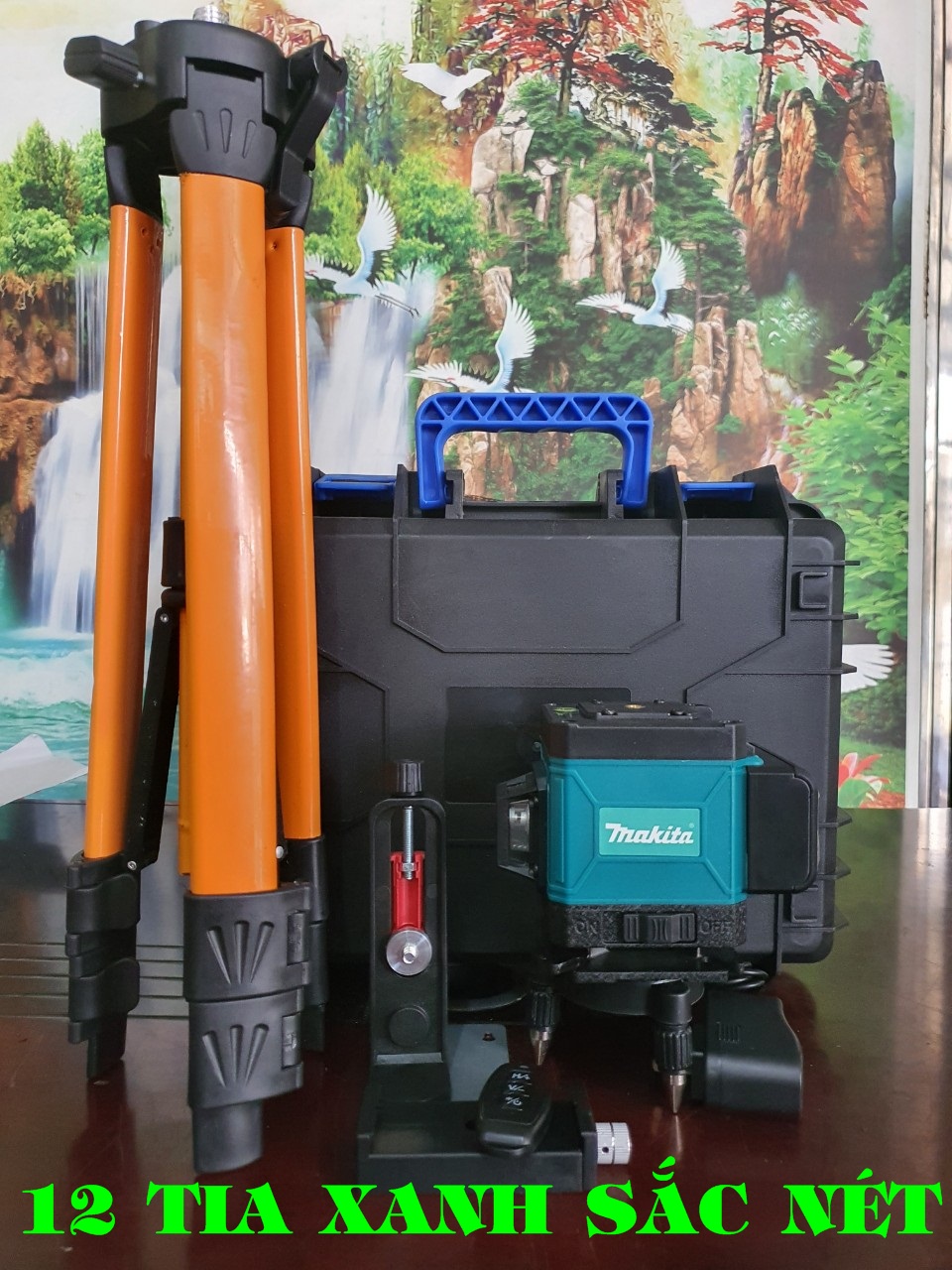 Máy Thăng Bằng Tia Laser, Máy Cân Mực,Máy Bắn Cốt Laser Makita 12 Tia Xanh