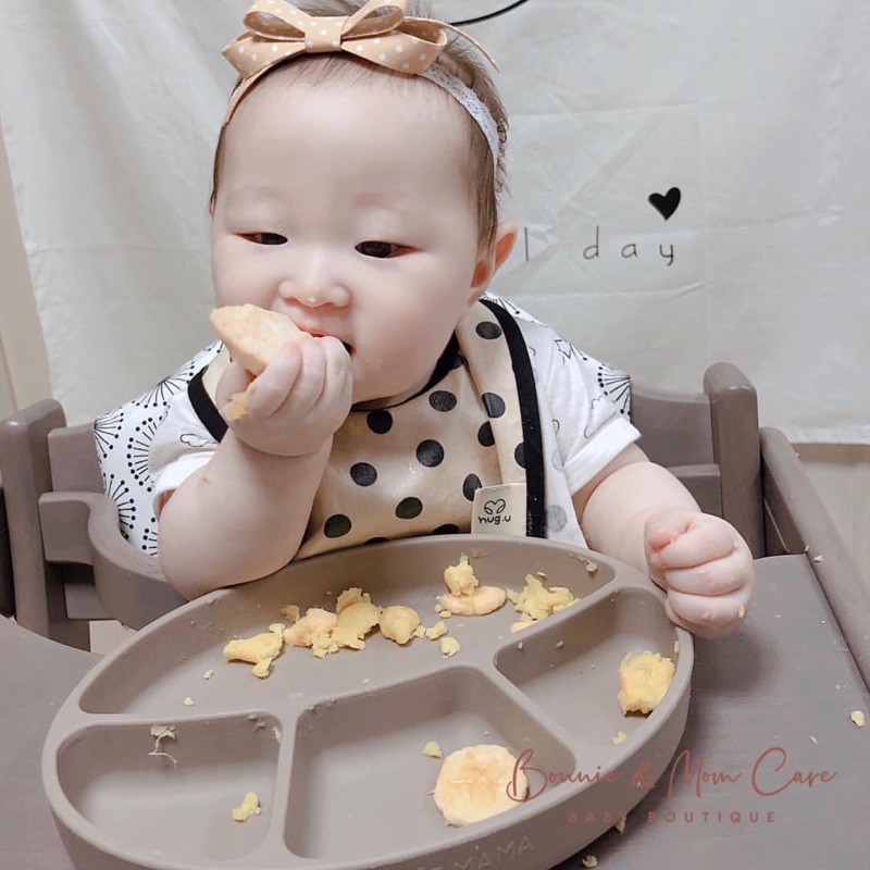 Khay ăn dặm silicone cao cấp Bluemama Hàn Quốc