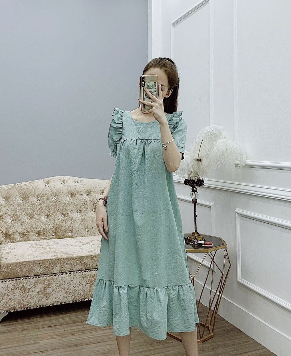 Đầm Bầu , Váy Suông von nhẹ Thiết Kế Cao Cấp ( Kèm Ảnh Thật )