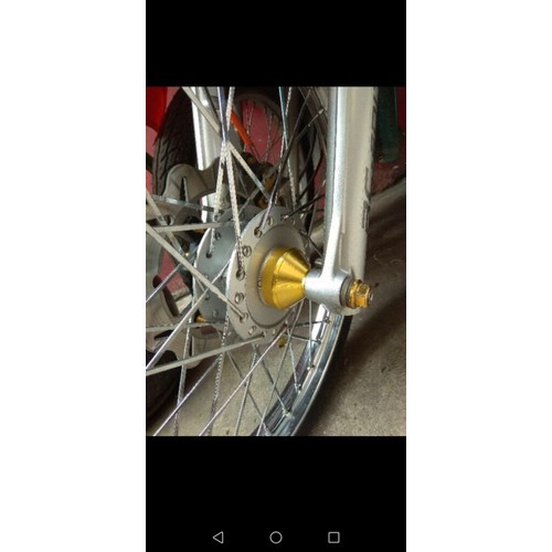 Cặp Chụp cóc nhôm công tơ mét nhôm bánh trước EXciter , sirius Yamaha