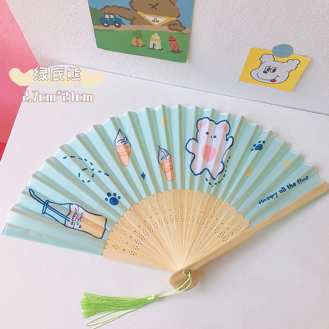 Quạt cầm tay dễ thương chất liệu gỗ lụa SUNNYSTORE