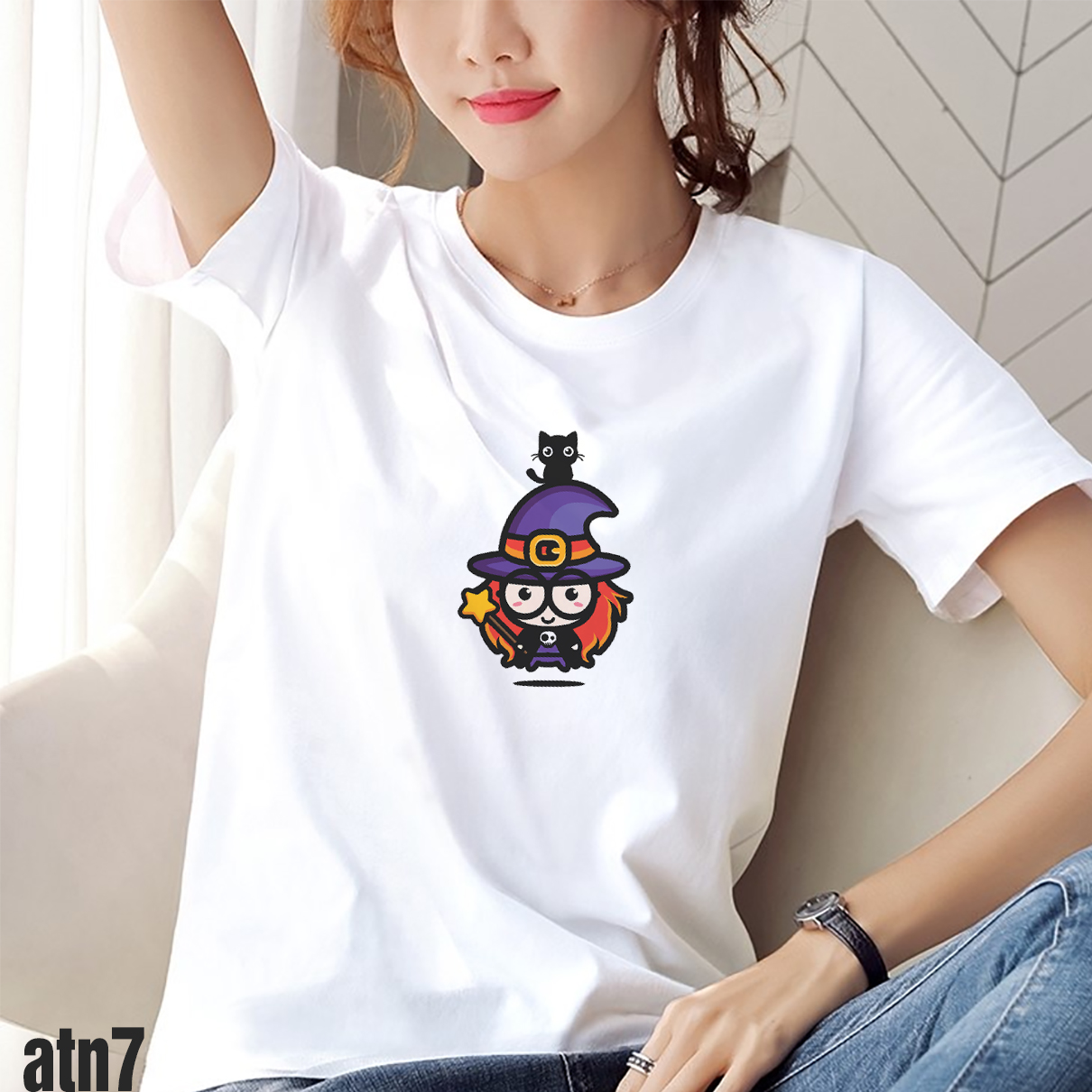 áo thun nữ in hình chibi xinh xắn