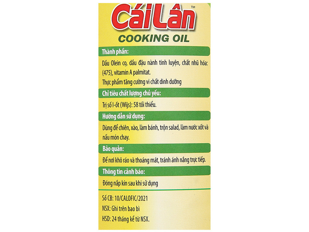 Dầu ăn Cái lân 2L