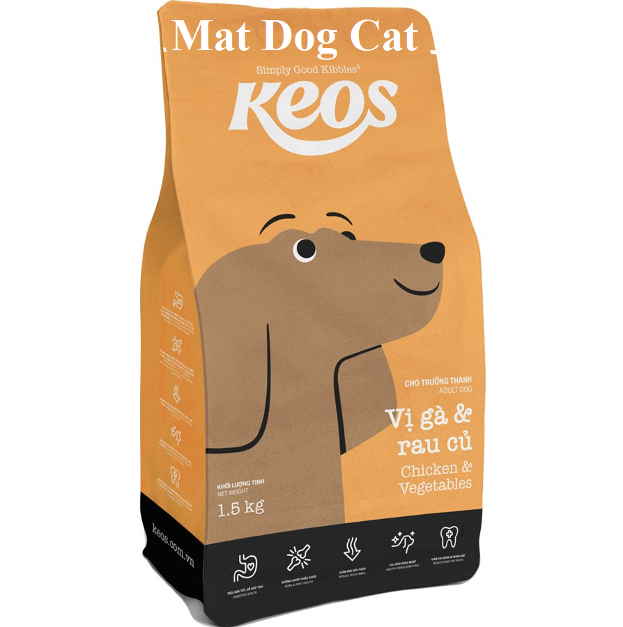 [1.5kg] Thức Ăn Hạt Cho Chó Mọi Lứa Tuổi Keos