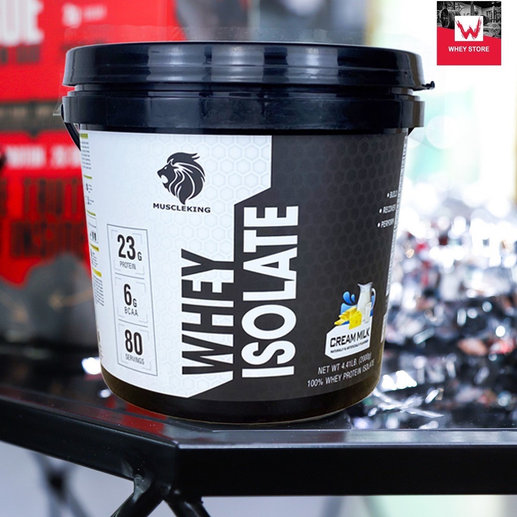 Sữa Tăng Cơ Whey Isolate 2 kg ( tặng shaker ) Muscleking