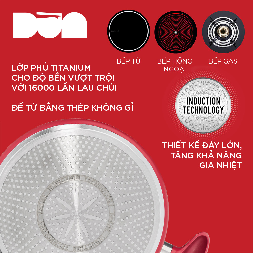 Nồi Tefal chống dính dùng cho bếp từ - So Chef 22cm