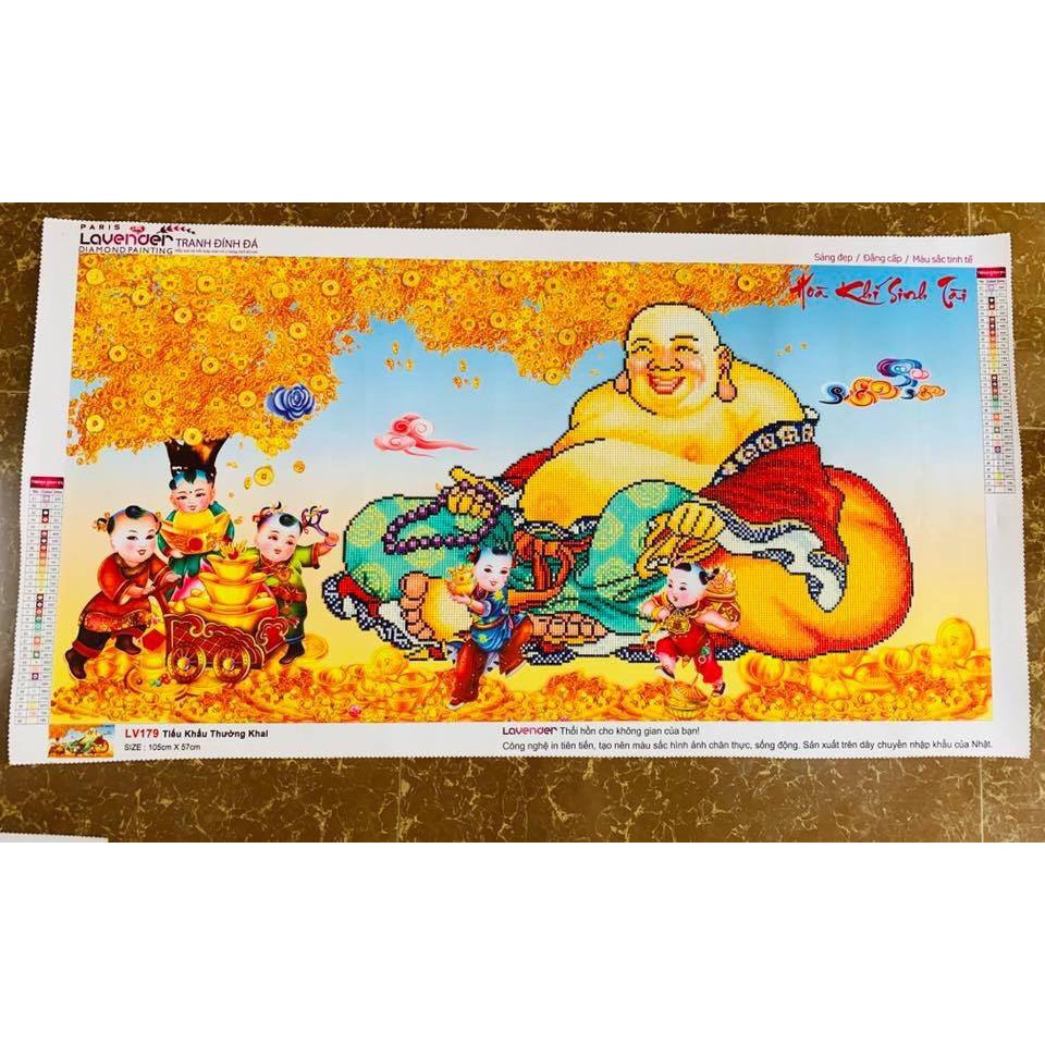 Tranh đính đá 5D - Phật Di Lặc May Mắn lv179