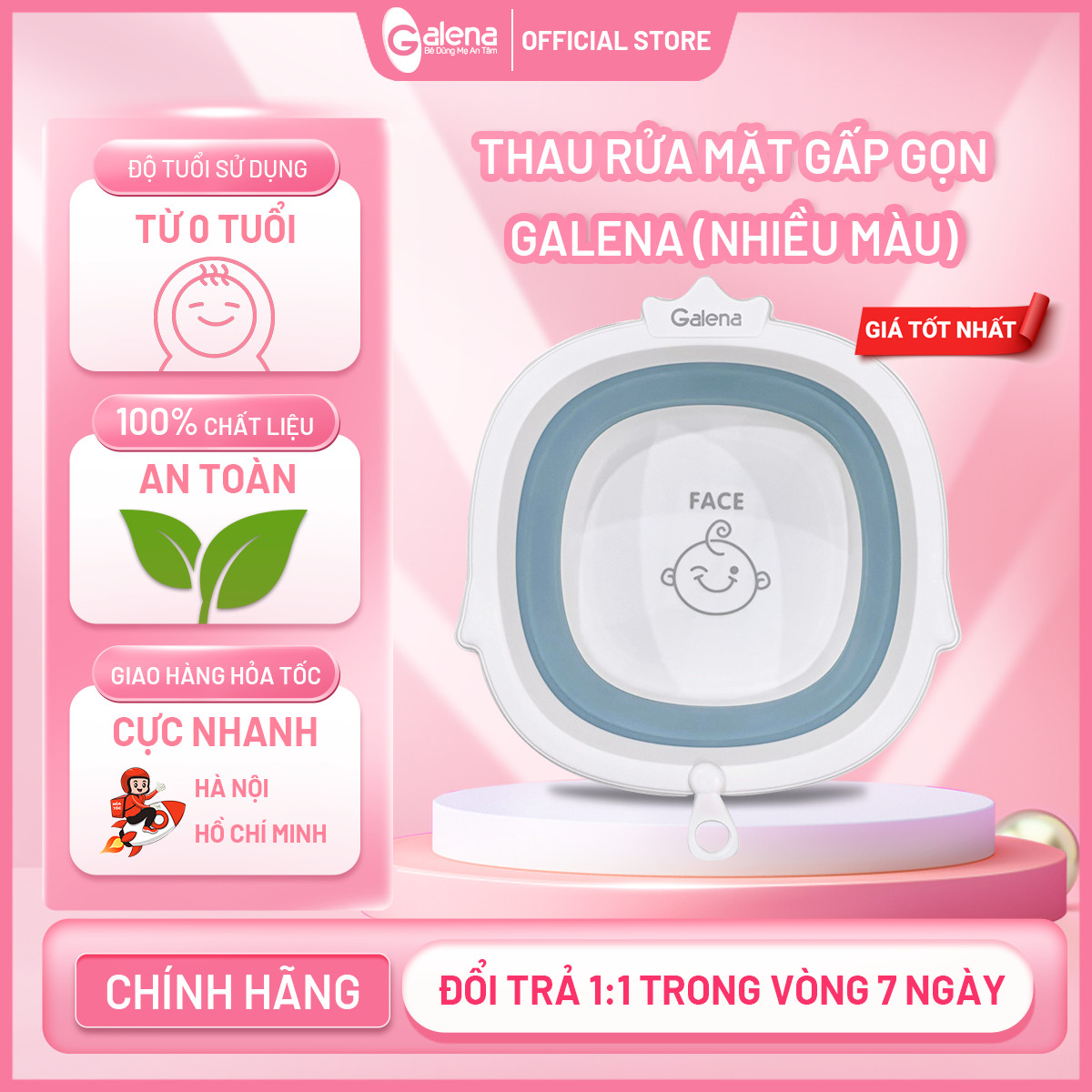 Thau rửa mặt gấp gọn Galena GH-LFFBSB