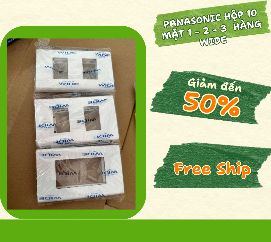 (Panasonic) HỘP 10 Mặt 1-2-3 Panasonic Hàng Wide