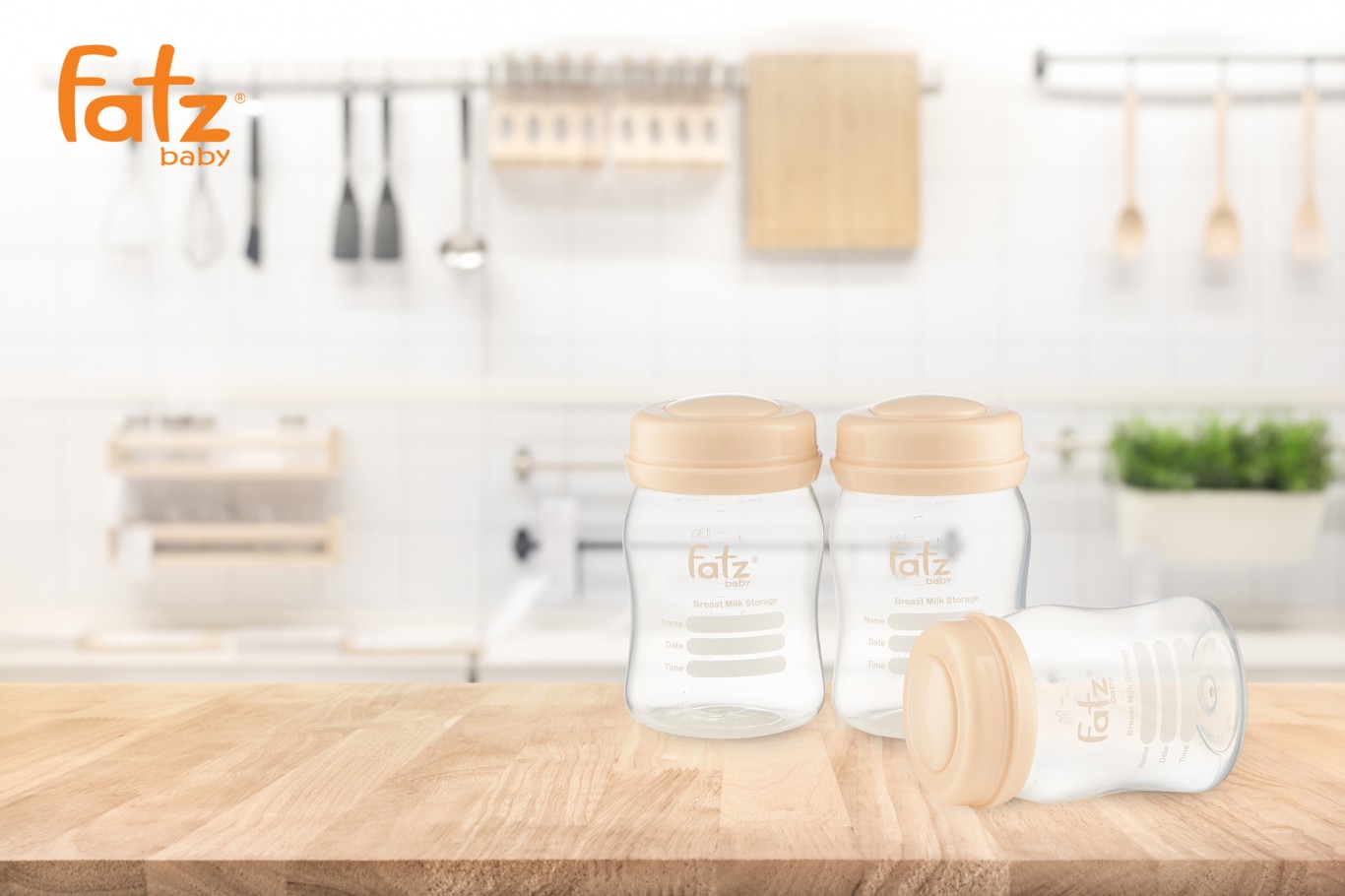 Bình trữ sữa 150ml (bộ 3 bình) Fatzbaby FB0120NH