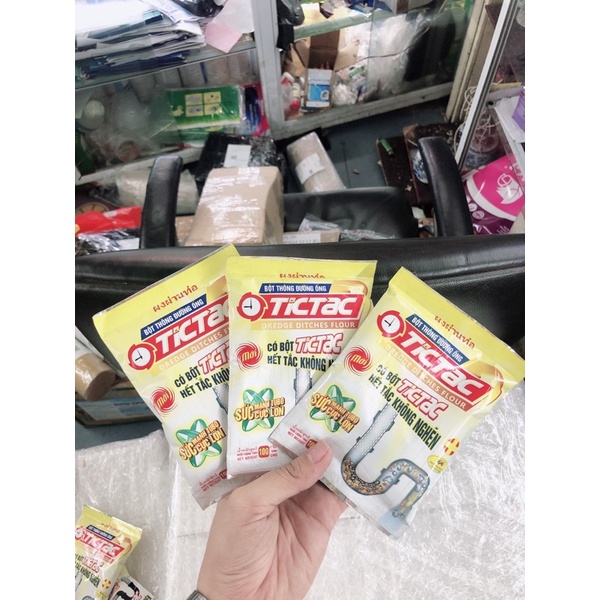 [ Bột thông cống, thông tắc cốc Tictac - 3 gói ]