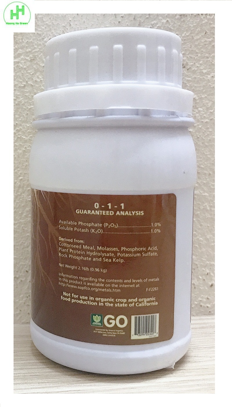 General Organics Bio Root 0-1-1 Root Booster, Thể Tích: 100ml