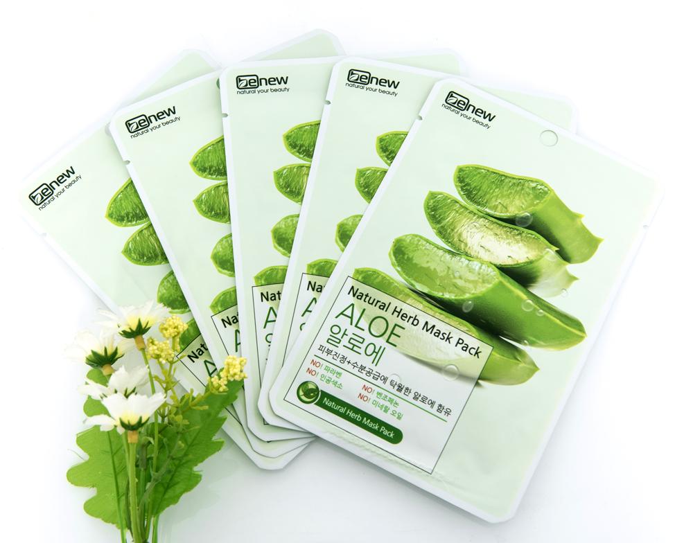 BỘ 10 MIẾNG ĐẮP MẶT NẠ BENEW NATURAL HERB MASK PACK - ALOE