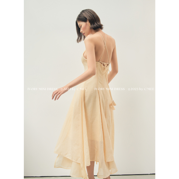 [CMEE] Đầm cổ yếm Aurora Midi Dress