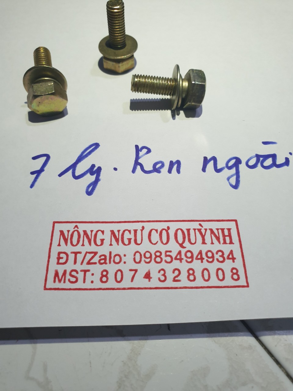 [5 ốc ] Ốc vặn đầu bò ( dao) máy cắt cỏ. 8 LY - 10 LY - 7 LY