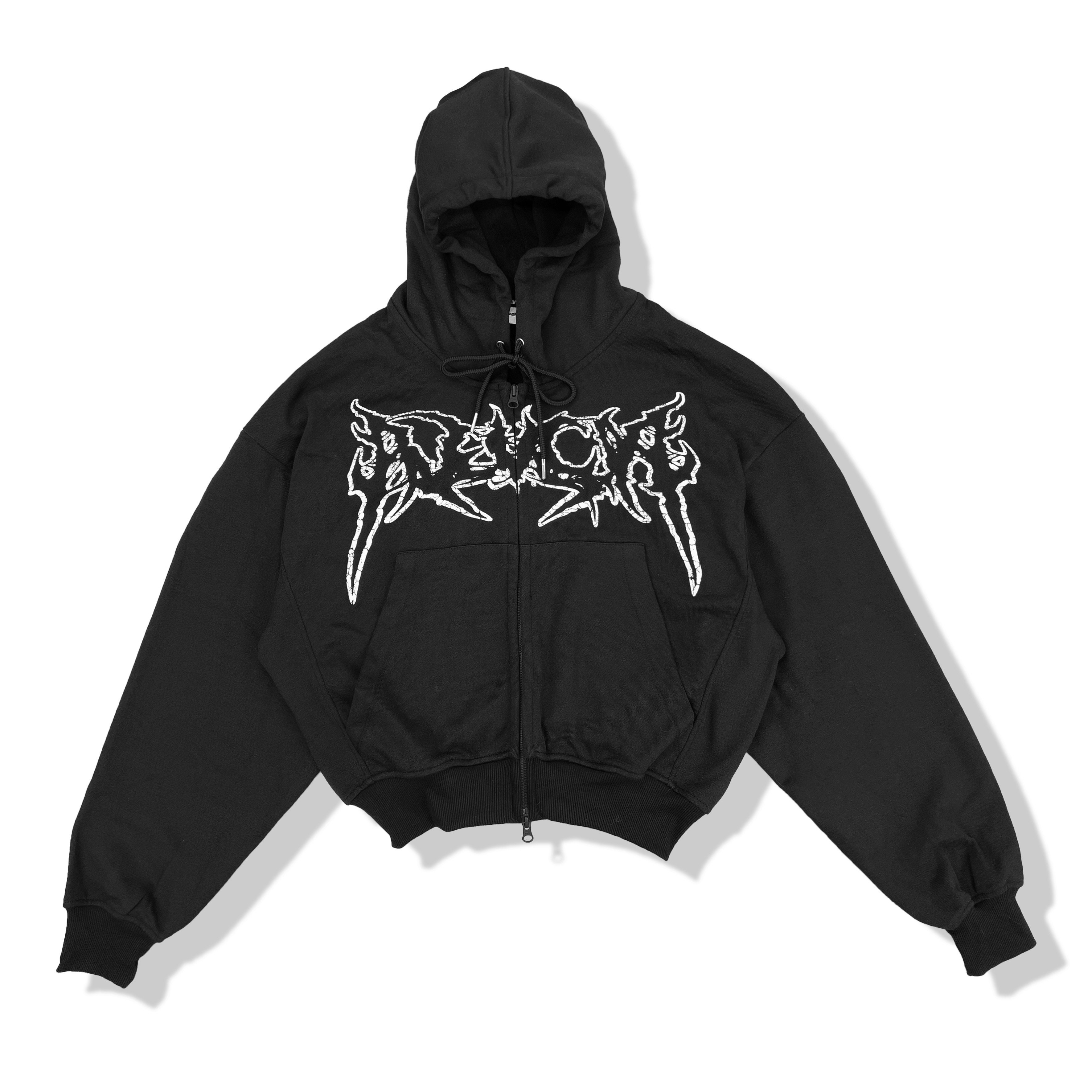 Áo khoác hoodie zip Destroy Black - BLACKORP - Unisex, form boxy