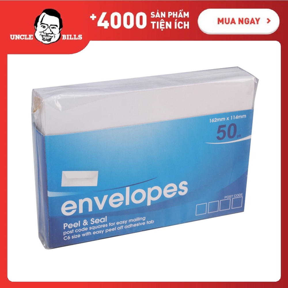 Bộ 50 cái bao thư 16.2 x 11.4cm UBL SP0040