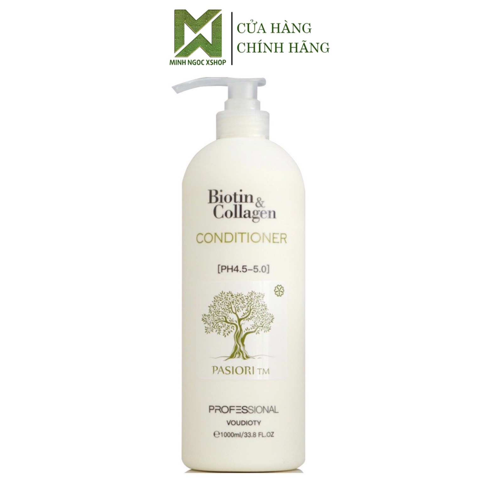 DẦU XẢ PHỤC HỒI CHỐNG RỤNG TÓC BIOTIN TRẮNG - BIOTIN COLLAGEN VOUDIOTY 1000ML