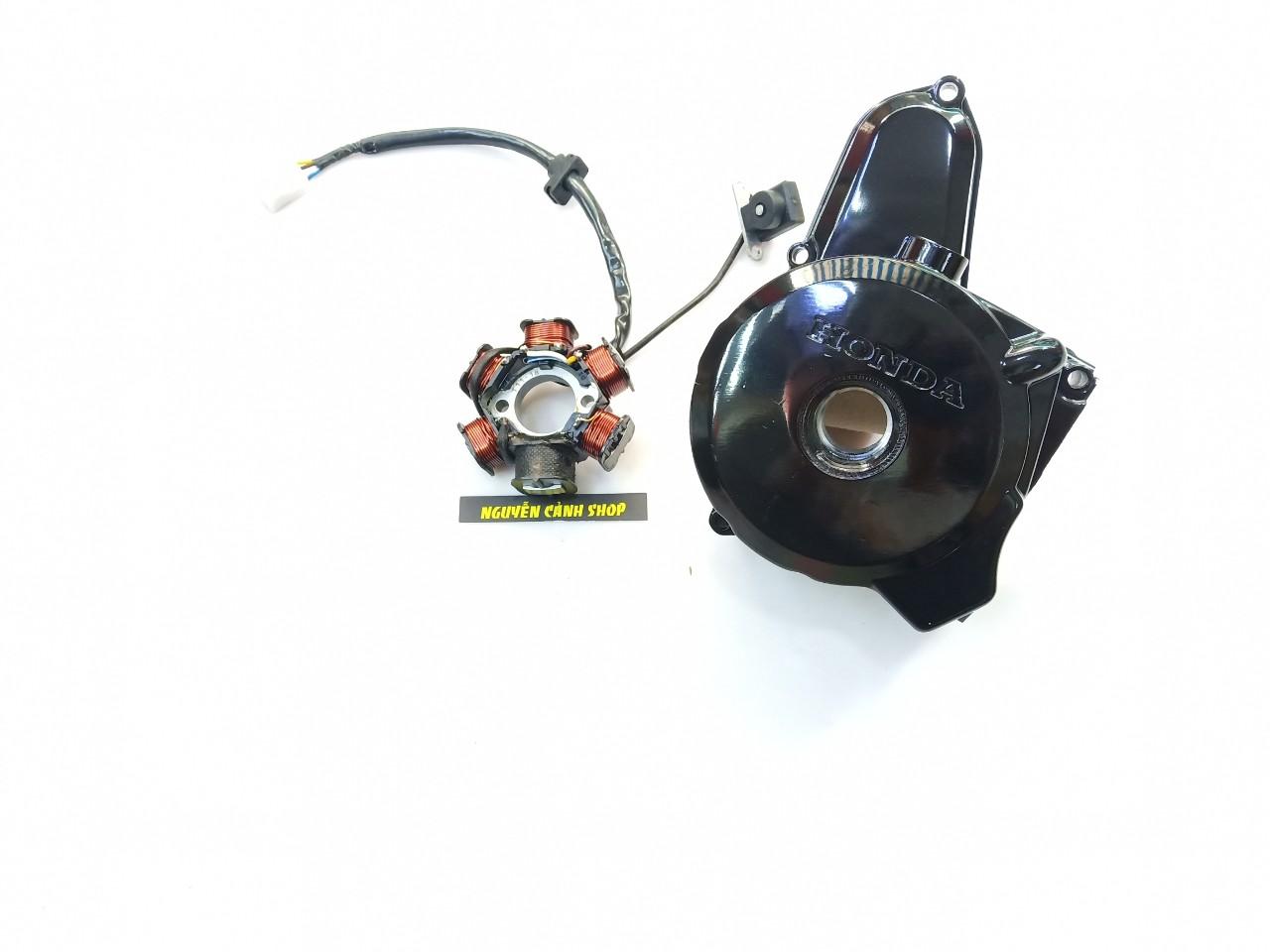 lóc đề xe wave alpha đen có lửa 6 cục 2 món