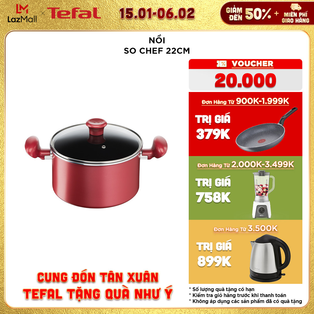 Nồi chống dính đáy từ Tefal So Chef G1354595 22cm – Hàng chính hãng