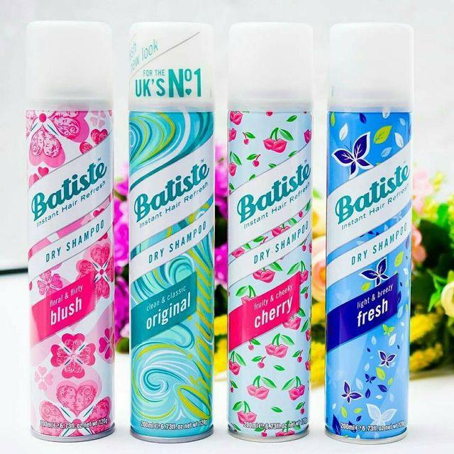 Xịt gội đầu khô Batiste Dry Shampoo Cherry 200ml