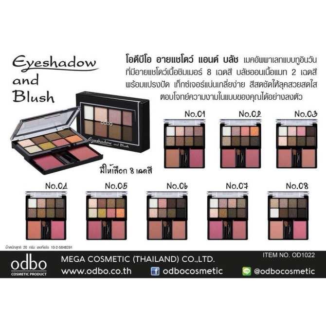 Set phấn mắt và má hồng ODBO Eyeshadow & Blush số 01