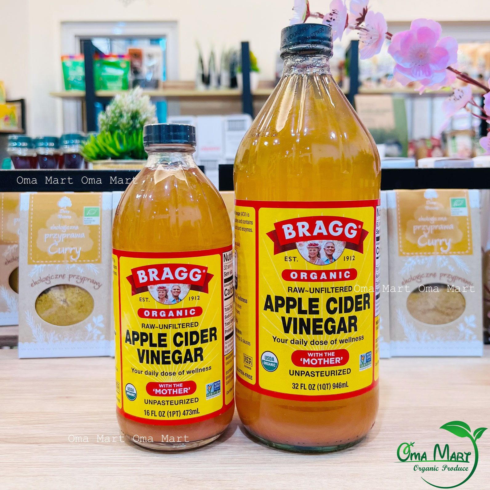 Organic apple cider vinegar Bragg